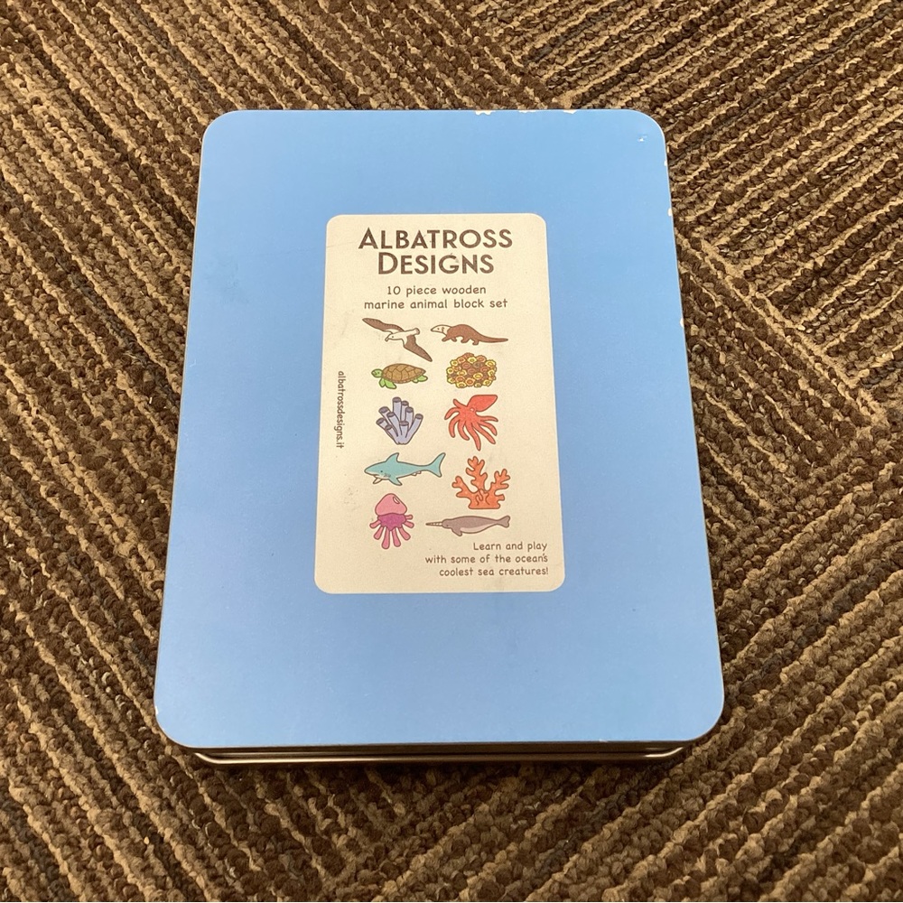 Wooden Marine Animal Block set